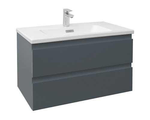 Приобрести Тумба под раковину Jacob Delafon Madeleine 80 EB2053-J54 подвесная Серая матовая в магазине сантехники Santeh-Crystal.ru