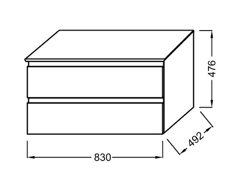 Заказать Тумба под раковину Jacob Delafon Madeleine 80 EB2083-J53 подвесная Черная матовая в магазине сантехники Santeh-Crystal.ru