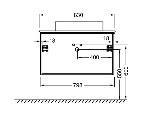 Заказать Тумба под раковину Jacob Delafon Madeleine 80 EB2083-J53 подвесная Черная матовая в магазине сантехники Santeh-Crystal.ru