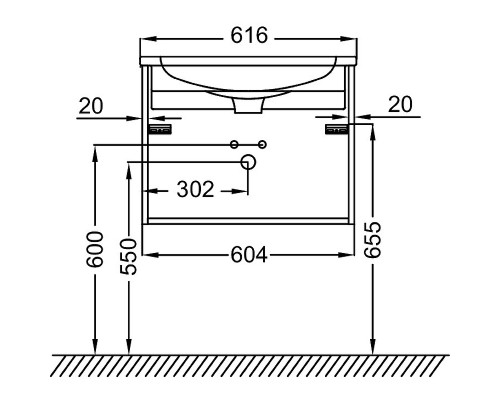 Приобрести Тумба под раковину Jacob Delafon Madeleine 60 EB2052-J53 подвесная Черная матовая в магазине сантехники Santeh-Crystal.ru
