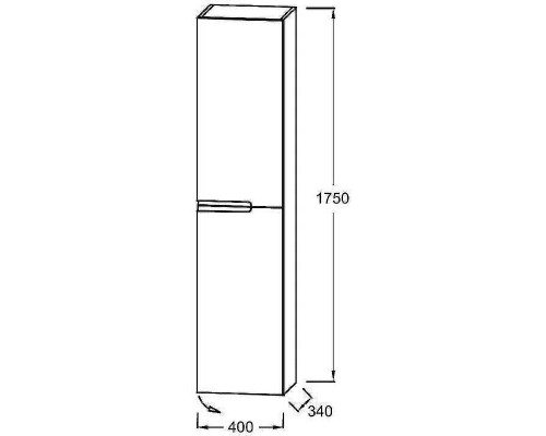 Купить Шкаф пенал Jacob Delafon Nona 40 L EB1893LRU-442 подвесной Серый антрацит в магазине сантехники Santeh-Crystal.ru