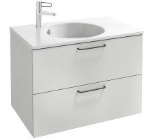 Тумба под раковину Jacob Delafon Odeon Rive Gauche 80 EB2522-R9-N18 подвесная Белая ручки Черные