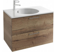 Тумба под раковину Jacob Delafon Odeon Rive Gauche 80 EB2522-R5-E52 подвесная Дуб Табак ручки Хром