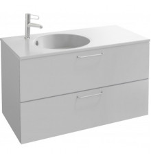 Тумба под раковину Jacob Delafon Odeon Rive Gauche 100 EB2524-R5-N18 подвесная Белая ручки Хром