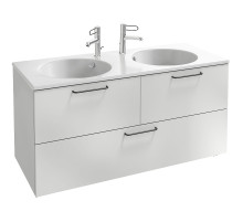 Тумба под раковину Jacob Delafon Odeon Rive Gauche 120 EB2545-R9-N18 подвесная Белая ручки Черные