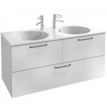 Тумба под раковину Jacob Delafon Odeon Rive Gauche 120 EB2545-R9-N18 подвесная Белая ручки Черные