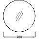 Купить Зеркало Jacob Delafon Odeon Rive Gauche 70 EB1177-BLV Черное в магазине сантехники Santeh-Crystal.ru