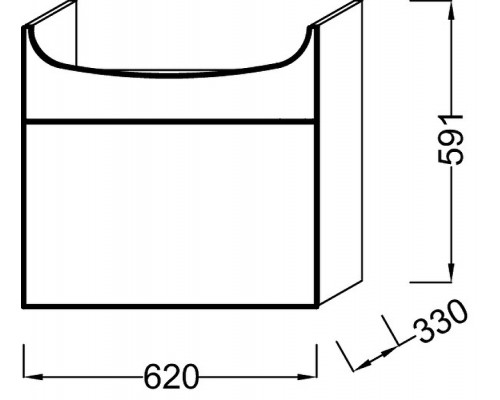 Заказать Тумба под раковину Jacob Delafon Odeon Up 60 EB880-J5 подвесная Белая глянцевая в магазине сантехники Santeh-Crystal.ru