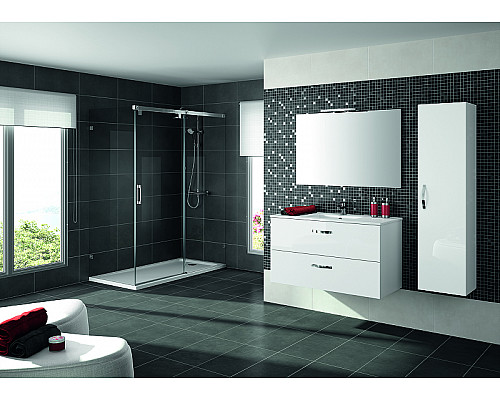 Заказать Шкаф пенал Jacob Delafon Ola 35 EB396-N14 подвесной Серый антрацит в магазине сантехники Santeh-Crystal.ru