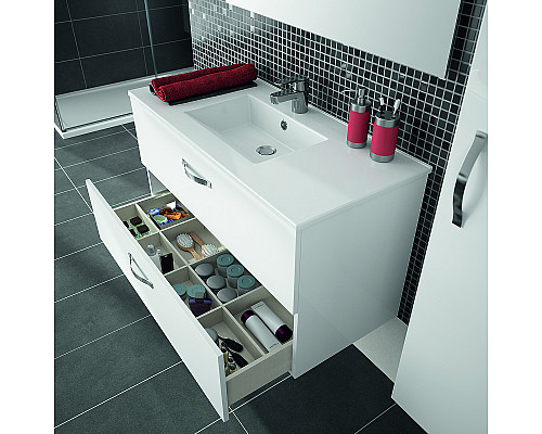 Заказать Шкаф пенал Jacob Delafon Ola 35 EB396-N14 подвесной Серый антрацит в магазине сантехники Santeh-Crystal.ru