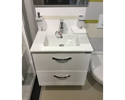 Купить Тумба под раковину Jacob Delafon Ola 61 EB390RU-J5 подвесная Белая глянцевая в магазине сантехники Santeh-Crystal.ru