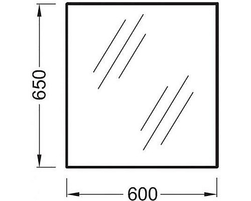 Купить Зеркало Jacob Delafon Ola 60 EB1080-RU подвесное в магазине сантехники Santeh-Crystal.ru