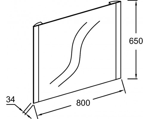 Купить Зеркало Jacob Delafon Replique 80 EB1472-NF с подсветкой с инфракрасным выключателем с функцией антипар в магазине сантехники Santeh-Crystal.ru