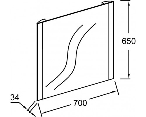 Купить Зеркало Jacob Delafon Replique 70 EB1471-NF с подсветкой с инфракрасным выключателем с функцией антипар в магазине сантехники Santeh-Crystal.ru