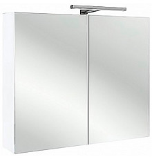 Зеркальный шкаф Jacob Delafon Rythmik 80 EB796RU-G1C с подсветкой Белый глянец