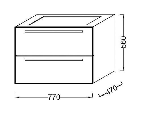 Купить Тумба под раковину Jacob Delafon Struktura 80 EB1277-E16 подвесная Ореховое дерево в магазине сантехники Santeh-Crystal.ru
