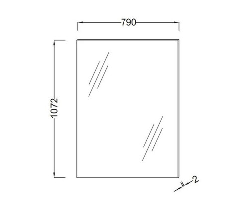 Приобрести Зеркало Jacob Delafon Struktura 80 EB1209-NF подвесное в магазине сантехники Santeh-Crystal.ru