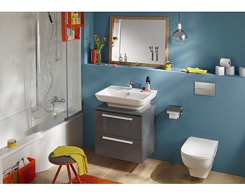 Купить Тумба под раковину Jacob Delafon Struktura EB1276-N18 57 подвесная Белая в магазине сантехники Santeh-Crystal.ru