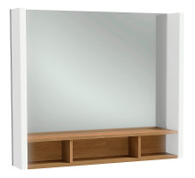 Зеркало Jacob Delafon Terrace 80 EB1181-NF с подсветкой Белое Древесное с сенсорным выключателем