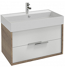 Тумба под раковину Jacob Delafon Vivienne 80 EB1584-E52-F30 подвесная Белый сатин Дуб табак
