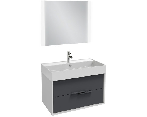 Заказать Тумба под раковину Jacob Delafon Vivienne 80 EB1584-N18-S40 подвесная Белая Серая в магазине сантехники Santeh-Crystal.ru