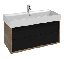 Тумба под раковину Jacob Delafon Vivienne 100 EB1585-E52-S14 подвесная Черный сатин Дуб табак