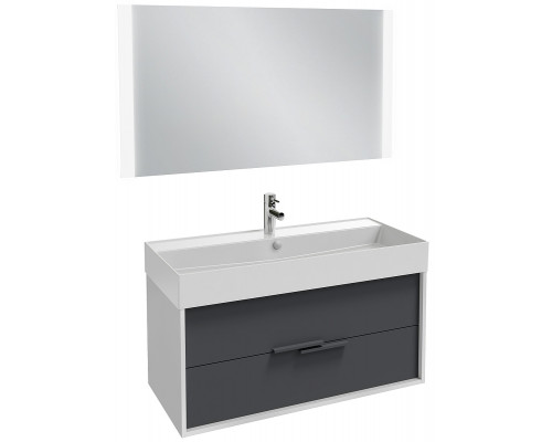 Заказать Тумба под раковину Jacob Delafon Vivienne 100 EB1585-N18-S40 подвесная Белая Серая в магазине сантехники Santeh-Crystal.ru