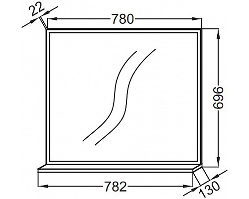 Заказать Зеркало Jacob Delafon Vivienne 80 EB1597-N18 с полкой Белое в магазине сантехники Santeh-Crystal.ru