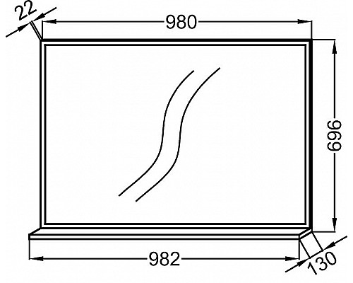 Приобрести Зеркало Jacob Delafon Vivienne 100 EB1598-E52 Дуб табак в магазине сантехники Santeh-Crystal.ru