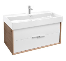 Тумба под раковину Jacob Delafon Vivienne 100 EB1668-E75-J5 подвесная Белая глянцевая Дуб давос натуральный