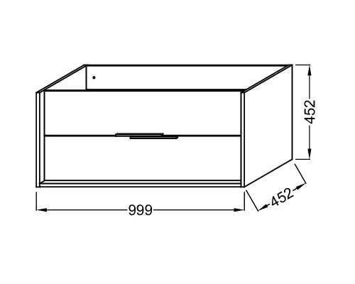Купить Тумба под раковину Jacob Delafon Vivienne 100 EB1668-E75-J5 подвесная Белая глянцевая Дуб давос натуральный в магазине сантехники Santeh-Crystal.ru