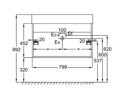 Приобрести Тумба под раковину Jacob Delafon Vivienne 80 EB1667-E75-J5 подвесная Белая глянцевая Дуб давос натуральный в магазине сантехники Santeh-Crystal.ru