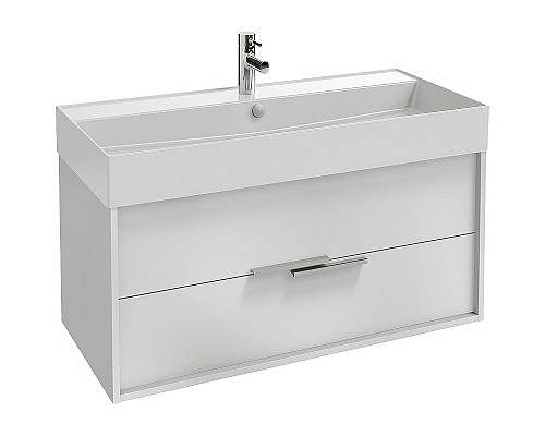 Приобрести Тумба под раковину Jacob Delafon Vivienne 100 EB1668-J5-J5 подвесная Белая глянцевая в магазине сантехники Santeh-Crystal.ru