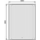 Приобрести Зеркало Jorno Modul 65 Mоl.02.60/W с подсветкой с сенсорным выключателем в магазине сантехники Santeh-Crystal.ru