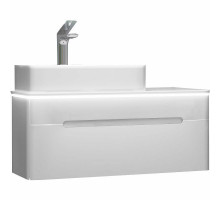 Тумба под раковину Jorno Shine 90 Shi.01.90/P/W подвесная Белый глянец