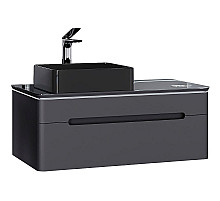Тумба под раковину Jorno Shine 100 Shi.01.100-M/P/A подвесная Антрацит