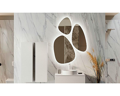 Santeh-Crystal.ru: Зеркало Jorno Stone 80 Stn.05/W/JR с подсветкой капля (3 шт) Купить Зеркало Jorno Stone 80 Stn.05/W/JR с подсветкой капля (3 шт) в магазине сантехники Santeh-Crystal.ru