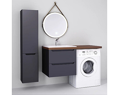 Santeh-Crystal.ru: Шкаф пенал Jorno Wood 33 Wood.04.150/P/GR подвесной Серый Приобрести Шкаф пенал Jorno Wood 33 Wood.04.150/P/GR подвесной Серый в магазине сантехники Santeh-Crystal.ru
