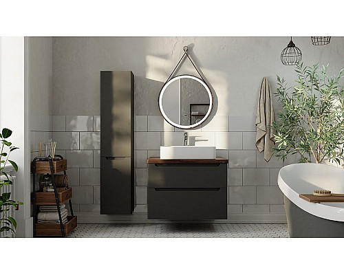 Santeh-Crystal.ru: Шкаф пенал Jorno Wood 33 Wood.04.150/P/GR подвесной Серый Приобрести Шкаф пенал Jorno Wood 33 Wood.04.150/P/GR подвесной Серый в магазине сантехники Santeh-Crystal.ru