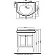 Купить Тумба под раковину Kerasan Retro 65 734930 Белая матовая в магазине сантехники Santeh-Crystal.ru