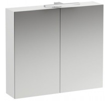 Зеркальный шкаф Laufen Base 80 4.0280.2.110.261.1 с подсветкой Белый глянцевый