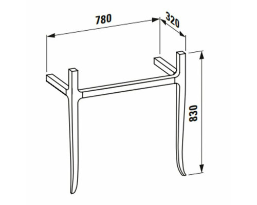 Приобрести Консоль под раковину Laufen The New Classic 78 4.0607.2.085.629.1 Орех в магазине сантехники Santeh-Crystal.ru
