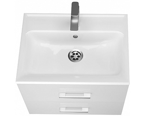 Заказать Тумба с раковиной Marka One Elena 60П У96877 подвесная Белый глянец в магазине сантехники Santeh-Crystal.ru