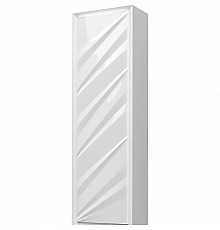 Шкаф пенал Marka One Glace 30П L У73578 Белый глянцевый
