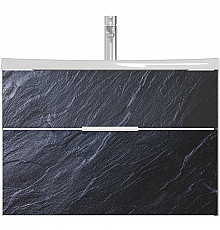 Тумба с раковиной Marka One Idalgo 75П У72786 подвесная Black stone