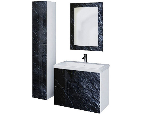 Santeh-Crystal.ru: Шкаф пенал Marka One Lacio 30П L У73230 подвесной Black stone Купить Шкаф пенал Marka One Lacio 30П L У73230 подвесной Black stone в магазине сантехники Santeh-Crystal.ru