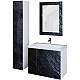 Купить Шкаф пенал Marka One Lacio 30П L У73230 подвесной Black stone в магазине сантехники Santeh-Crystal.ru