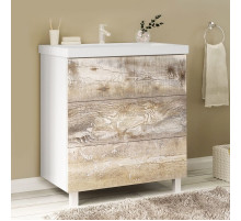 Тумба под раковину Marka One Mix 60Н Push Бетон