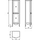 Заказать Шкаф пенал Migliore Bella 50 L 26657 Слоновая кость в магазине сантехники Santeh-Crystal.ru