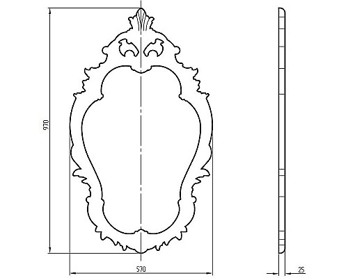 Купить Зеркало Migliore CDB 58 30497 Золото в магазине сантехники Santeh-Crystal.ru